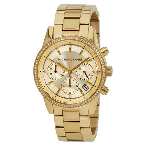 michael kors watches price gold|Michael Kors chronograph gold.